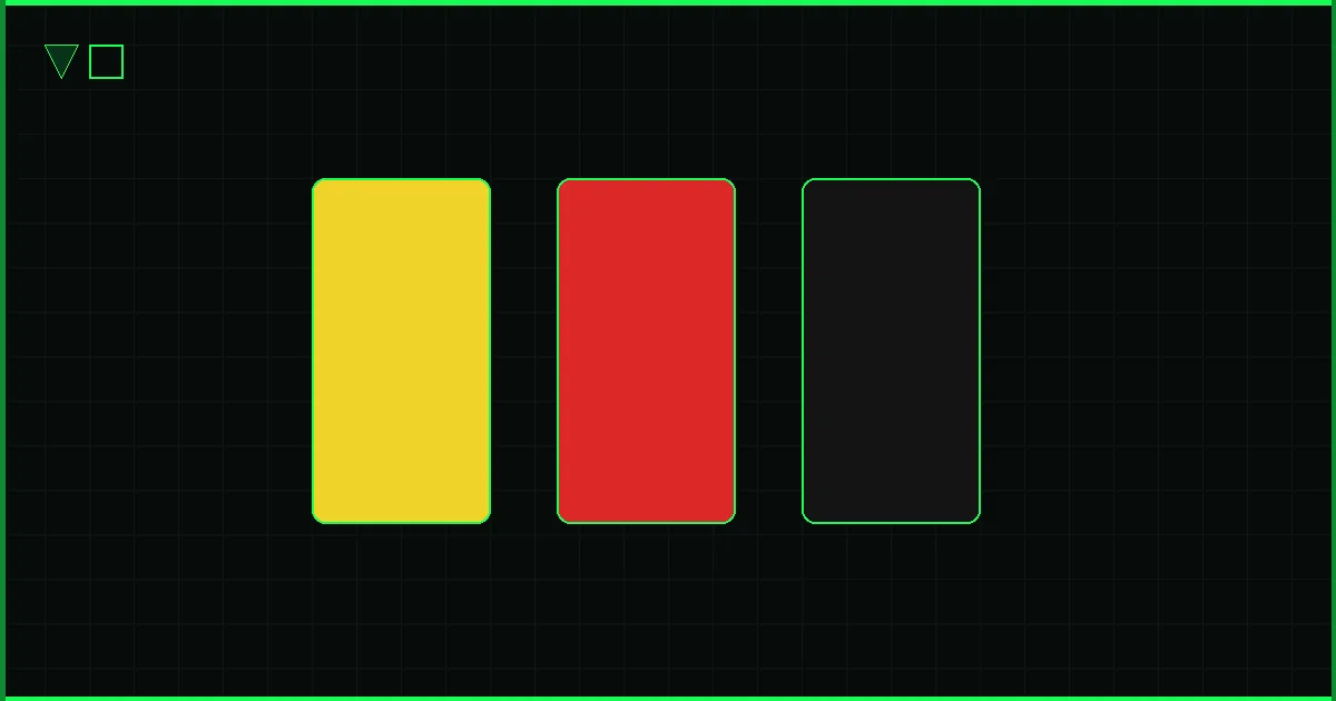 Abstract saber fencing illustration for Yellow, Red, and Black Cards in Saber Fencing: What Each Penalty Means