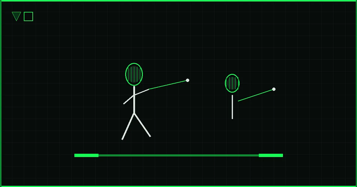 Abstract saber fencing illustration for Saber Fencing for Kids: Reaction Time, Fitness, and What the Research Shows